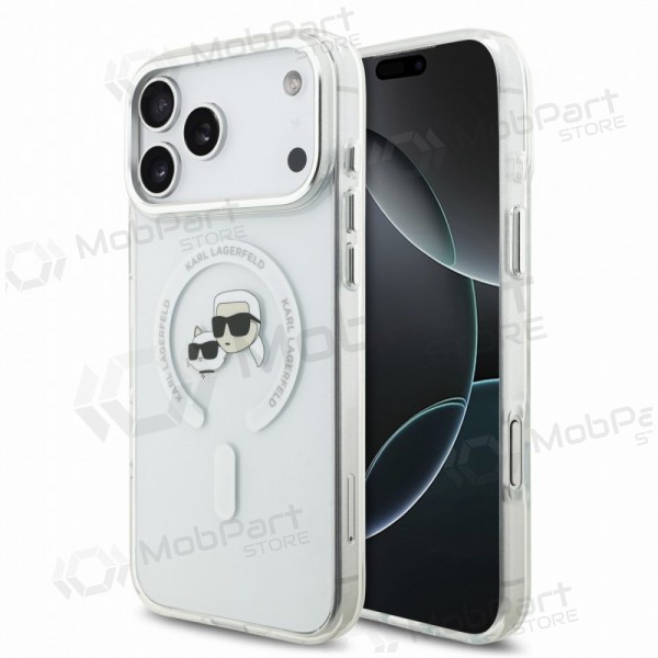 Funda para Apple iPhone 18 Pro Max - Karl Lagerfeld IML K&CH Heads Metal Frame MagSafe (transparente)