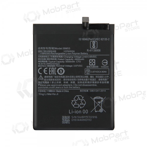 Xiaomi Mi 10T, Mi 10T Pro bateria, akumuliatorius (BM53) Xiaomi Mi 10T, Mi 10T Pro bateria, akumuliatorius (BM53)