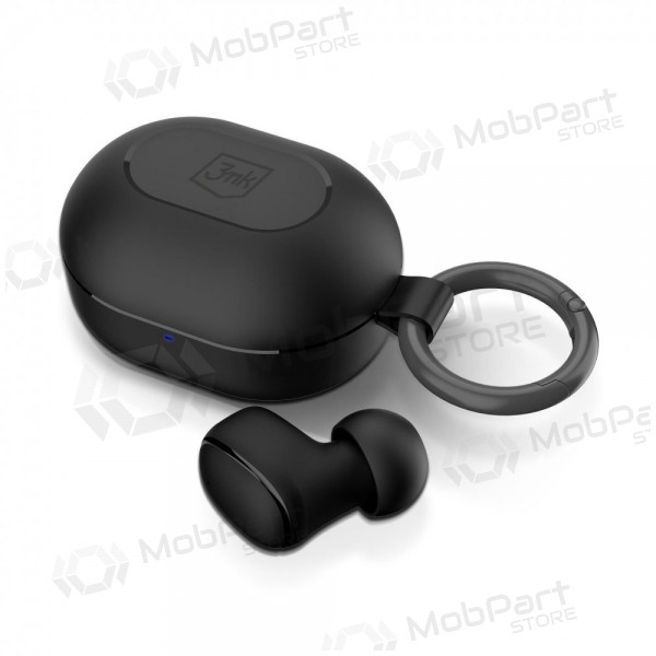 Auriculares inalámbricos con micrófono 3mk FlowBuds 6.0 bluetooth usb-c negras