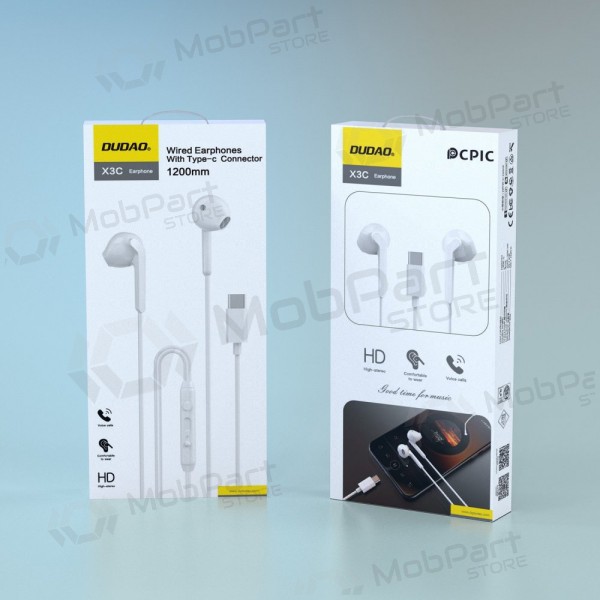 Auriculares USB-C Dudao X3C blancos