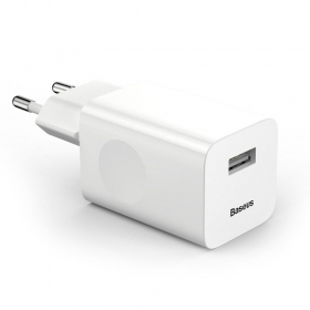 Cargador de teléfono Baseus CCALL-BX02 24 W USB-A blanco