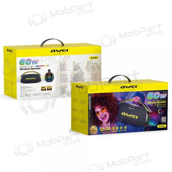 Bluetooth altavoz portátil Awei KA16 60W negro
