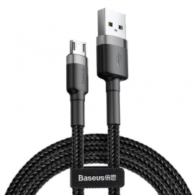 USB cable Baseus Cafule Type-C 2.0m 2.0A (gris-negro) CATKLF-CG1