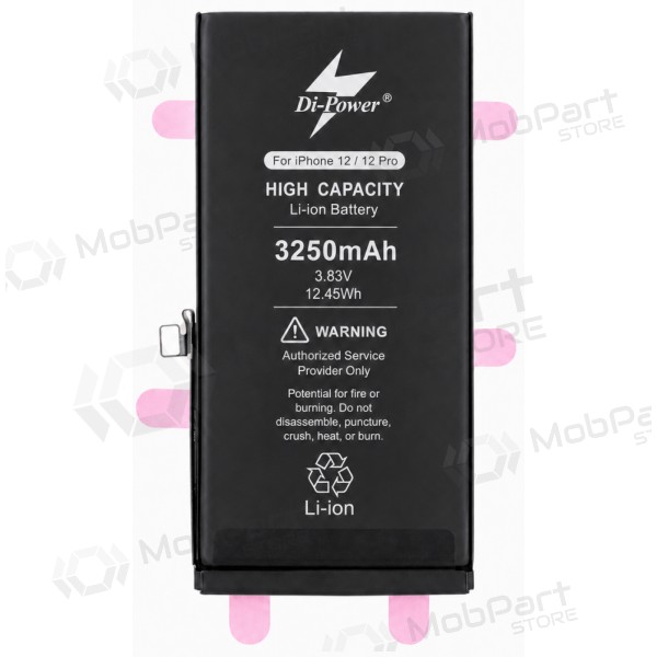 Batería para Apple iPhone 12 / 12 Pro, Di-Power 3250 mAh (capacidad aumentada)