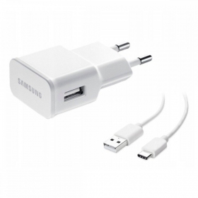 Cargador original Samsung EP-TA200NWE 15W + Type-C cable blanco