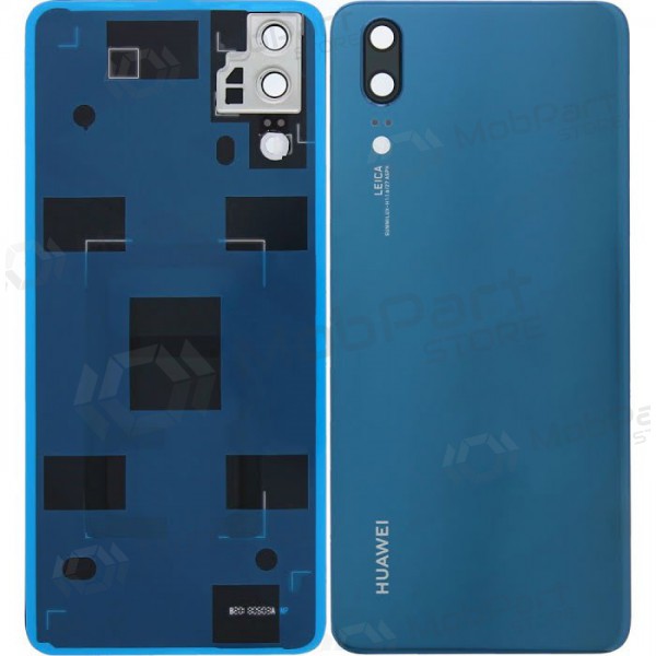 Huawei P20 tapa trasera de la batería (azul) (usada grade B, original)