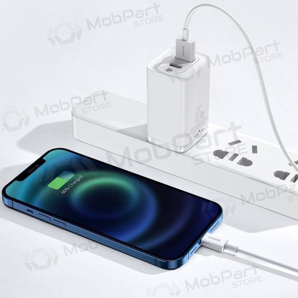 USB cable Baseus Superior Lightning 2.4A 0.25m (blanco) CALYS-02