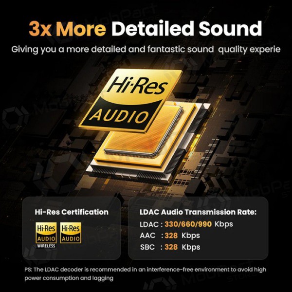 Inalámbricas ausinės Ugreen HiTune H6 Pro Active Noise-Cancelling Earbuds (35873)