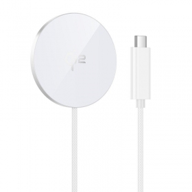 Cargador inalámbrico Hoco CW63 15 W Qi2 blanco