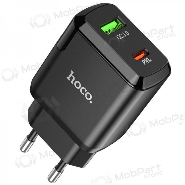 Cargador Hoco N5 USB Quick Charge 3.0 + PD 20W (3.1A) (negro)