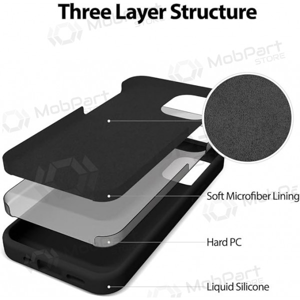 Funda de silicona Mercury para Apple iPhone 16e (negro)
