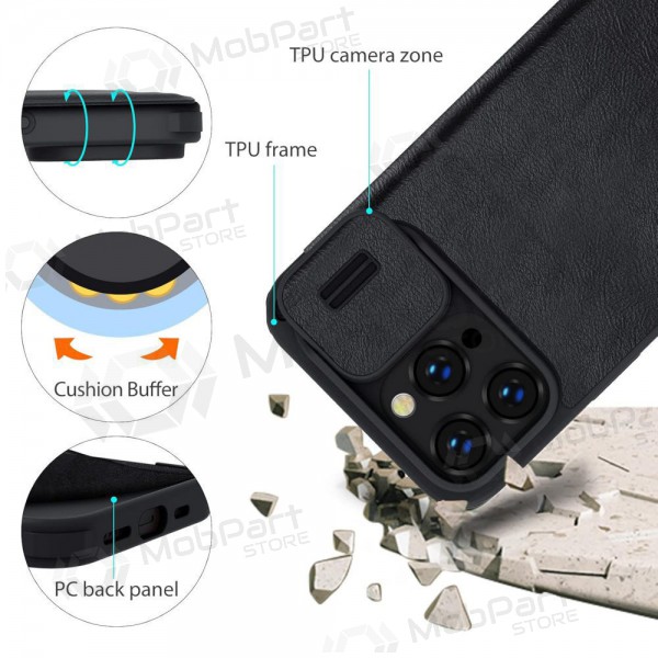 Apple iPhone 14 Pro funda „Nillkin Leather“ (negro)