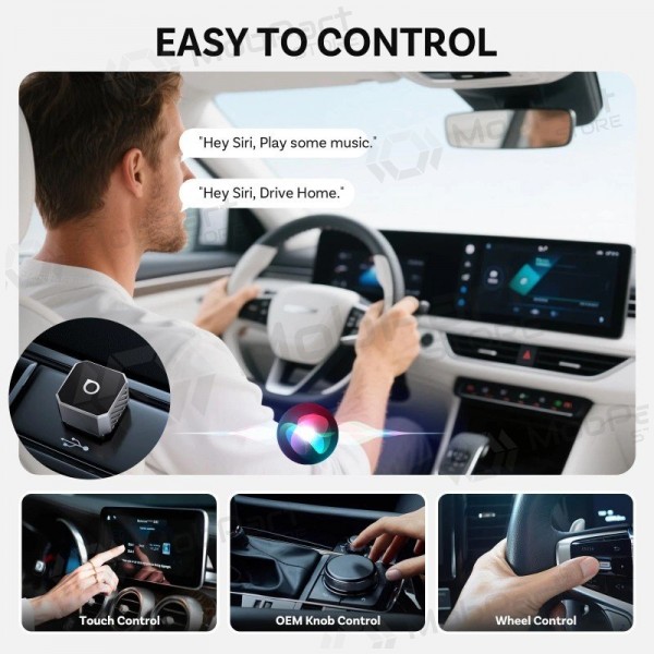 Adaptador inalámbrico CarPlay / Android Auto Ottocast Mini Cube CP88-T3 negro