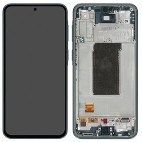 Pantalla para Samsung Galaxy A37 5G (verde grisáceo) (con marco) (original)