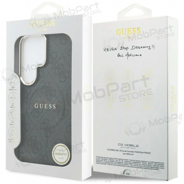 Funda para Samsung Galaxy S26 Ultra - Guess PU Leather 4G Gold Frame Magnetic (negra)