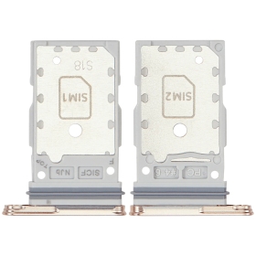 Samsung Galaxy S25, S25+ Bandeja Dual SIM (rosa / dorado) (original)