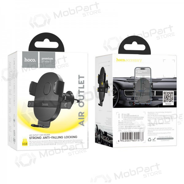 Soporte para teléfono de coche Hoco H18 negro