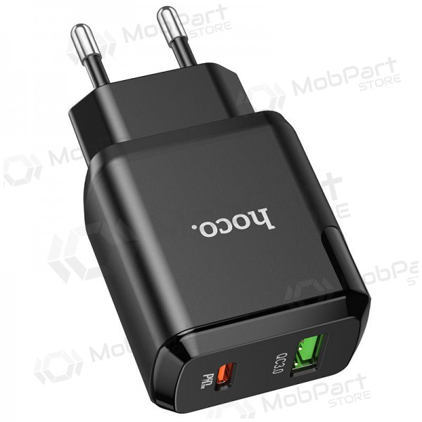Cargador Hoco N5 USB Quick Charge 3.0 + PD 20W (3.1A) (negro)