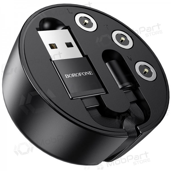 USB cable Borofone BU26 3in1 microUSB-Lightning-Type-C magnetinic 1.0m (negro)