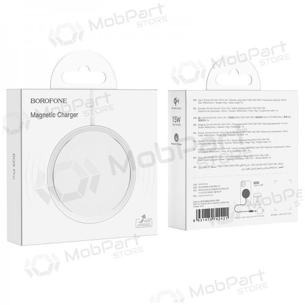 Cargador inalámbrica Borofone BQ9 Pro Original Magnetic (10W) (plata)