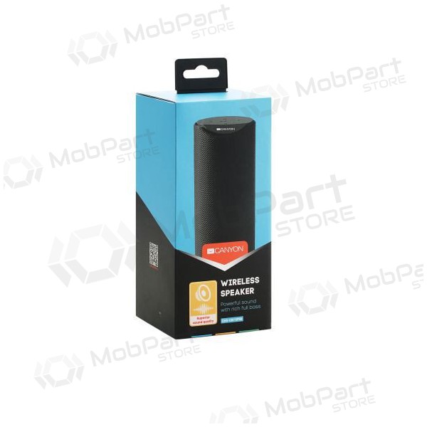 Altavoz portátil Bluetooth CANYON CNS-CBTSP5 (MicroSD, AUX, BT V5.0, 1200mAh) (negro)