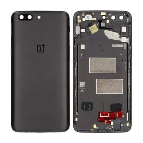 OnePlus 5 tapa trasera de la batería negro (Midnight Black) (usada grade C, original)