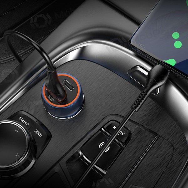 Cargador automobilinis Hoco Z46A USB-A/Type-C PD20W+QC3.0 gris