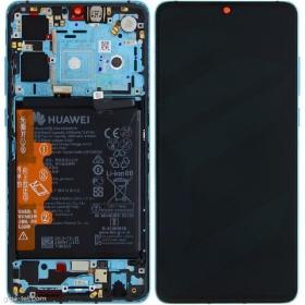 Huawei P30 (new version 2021) pantalla (Aurora) (con un marco y bateria) (service pack) (original)