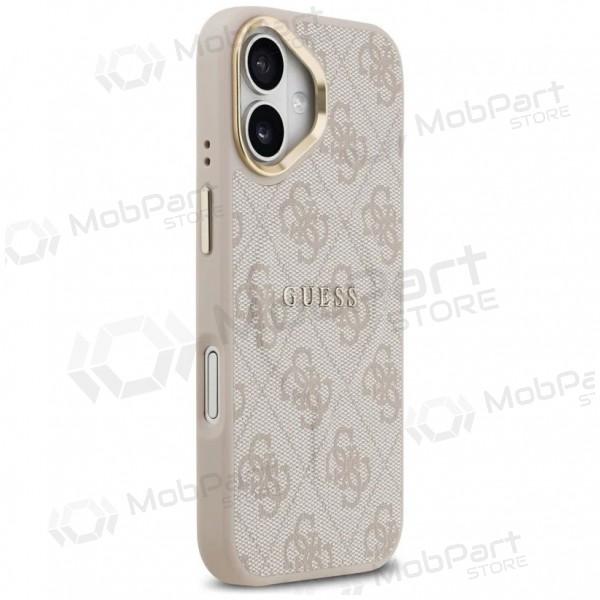 Funda para Apple iPhone 17 - Guess PU Leather 4G Gold Frame MagSafe (rosa)