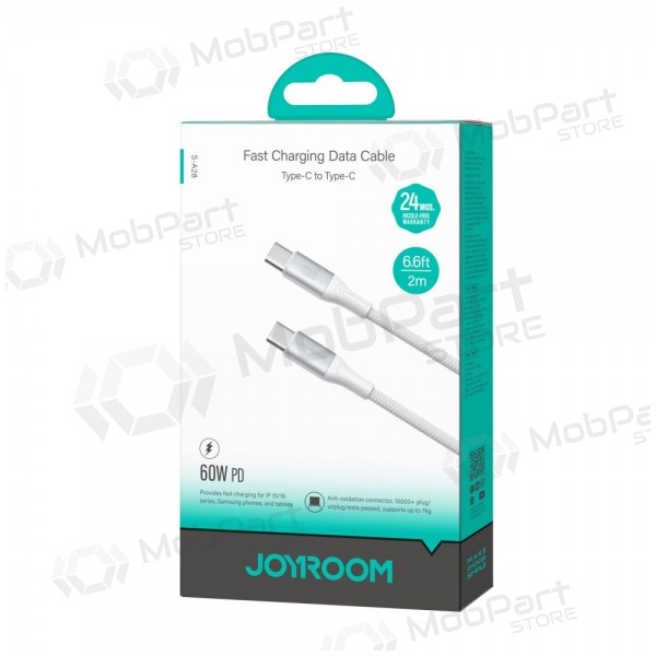 USB cable Joyroom S-A28 USB-C to USB-C 60W 2.0m blanco