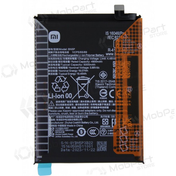 Xiaomi Redmi Note 13 4G / 5G bateria, akumuliatorius (BN5P) (original) Xiaomi Redmi Note 13 4G / 5G bateria, akumuliatorius (BN5P) (original)