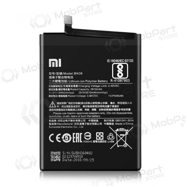 Xiaomi Mi A2, Mi 6X bateria, akumuliatorius (BN36) (Premium)