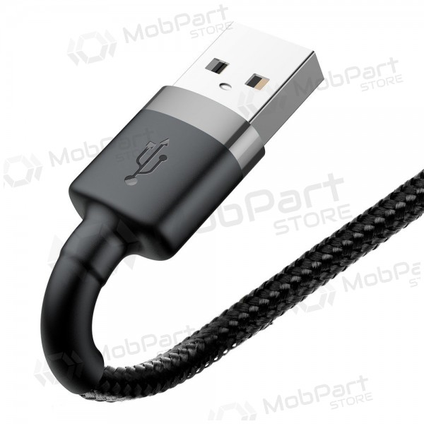 USB cable Baseus Cafule USB-A to Lightning 2.4A 1.0m gris-negro CALKLF-BG1
