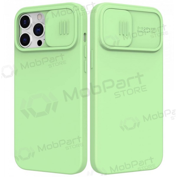 Apple iPhone 14 Plus funda „Nillkin Silicone“ (verde claro) Apple iPhone 14 Plus funda „Nillkin Silicone“ (verde claro)