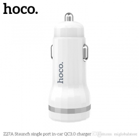 Cargador automobilinis Hoco Z27A Staunch Quick Charge 3.0 (3.1A) (blanco)