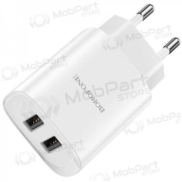 Cargador Borofone BN2 2xUSB 2.1A (blanco)