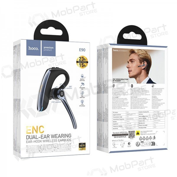Auriculares manos libres Bluetooth Hoco E90 ENC USB-C negro