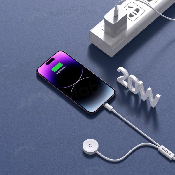 Cable USB-C Dudao A12MAX-2in1 USB-C a iWatch / Lightning 1.2 m