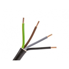 Cable de potencia Lietkabelis CYKY 4x6 mm² de cobre PVC 450/750V conductor sólido.
