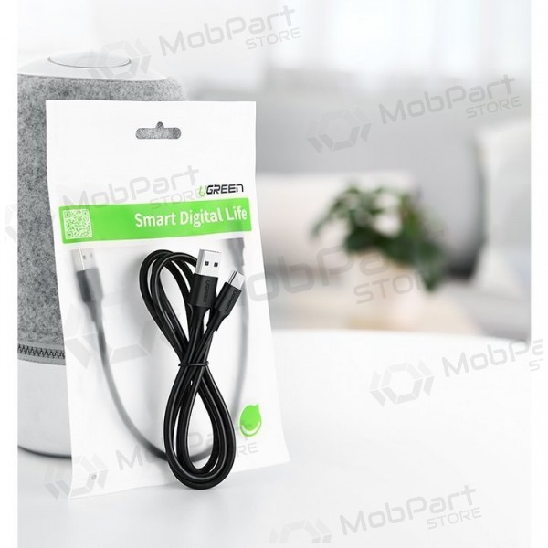 USB cable Ugreen US287 USB to USB-C 3A 1.0m negro