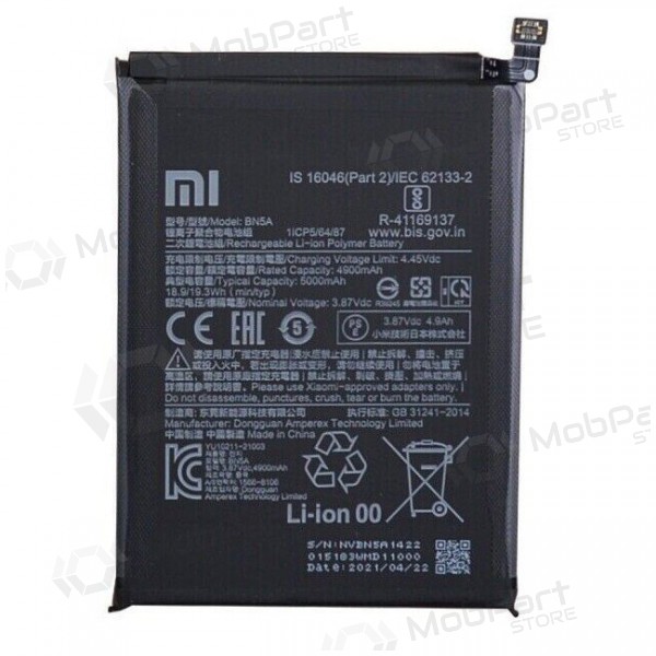 Xiaomi Redmi 10, Redmi 10 (2022), Redmi Note 10 5G, Poco M3 Pro 5G bateria, akumuliatorius (BN5A) (original) Xiaomi Redmi 10, Redmi 10 (2022), Redmi Note 10 5G, Poco M3 Pro 5G bateria, akumuliatorius (BN5A) (original)