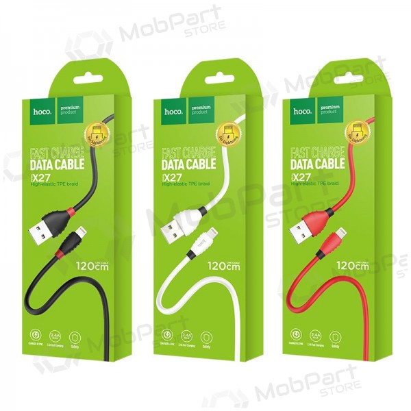 USB cable HOCO X27 lightning 1.2m (blanco)