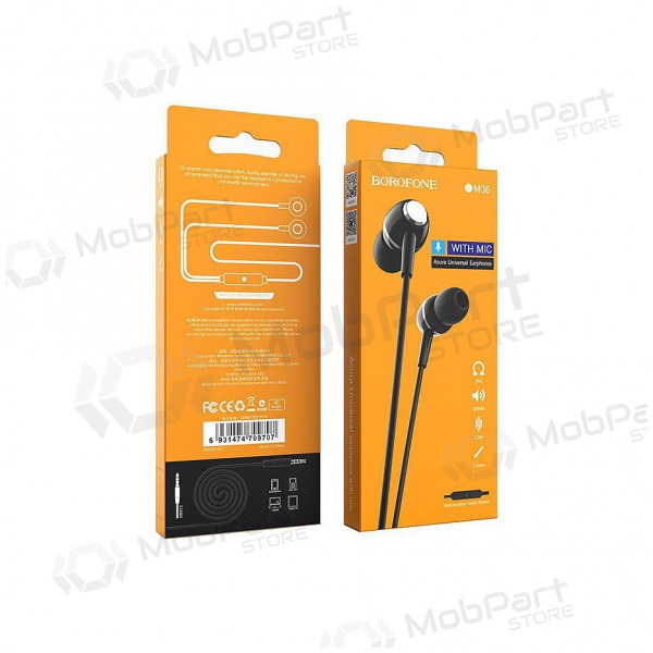 Manos libres Borofone BM36 3,5mm (negro) Manos libres Borofone BM36 3,5mm (negro)