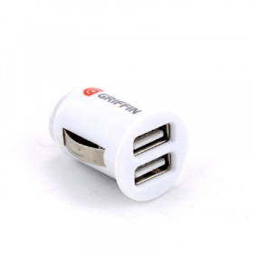Cargador de coche GRIFFIN USB (2xUSB 1A) (blanco)