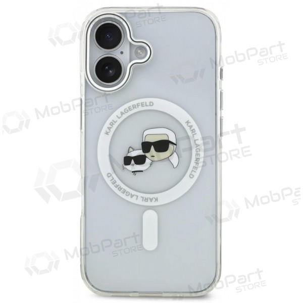Funda para Apple iPhone 17 - Karl Lagerfeld IML K&CH Heads Metal Frame MagSafe (transparente)