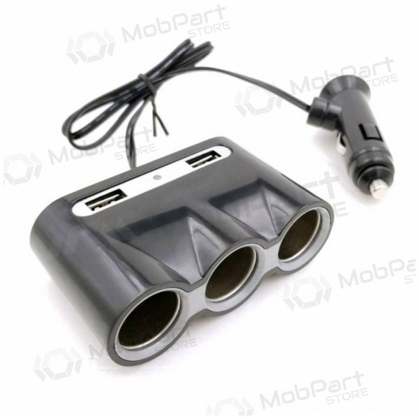 Cargador de coche OMEGA TRIPLE OUC913 (2xUSB 2.4A) (negro)