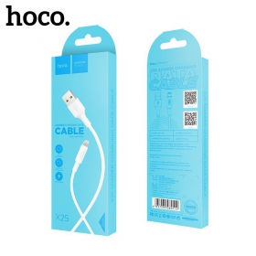 USB cable HOCO X25 lightning 1.0m (blanco)