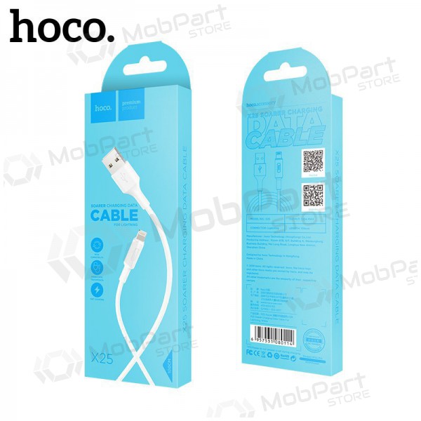 USB cable HOCO X25 lightning 1.0m (blanco) USB cable HOCO X25 lightning 1.0m (blanco)