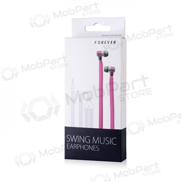 Manos libres Forever Swing Music 3,5mm (rosado)