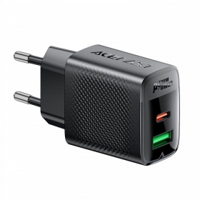 Cargador Acefast A98 30W GaN USB-C/USB-A negro